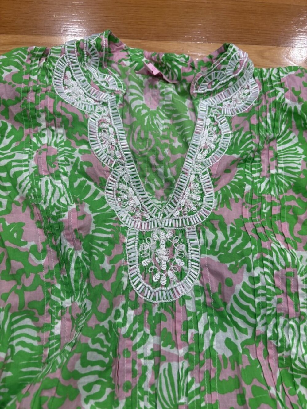 Lilly putilizer Size Extra Small (XS) Embellished Tunic Dress with Animal Print - Picture 2 of 3